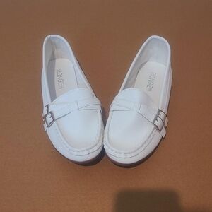 White Flat Loafers